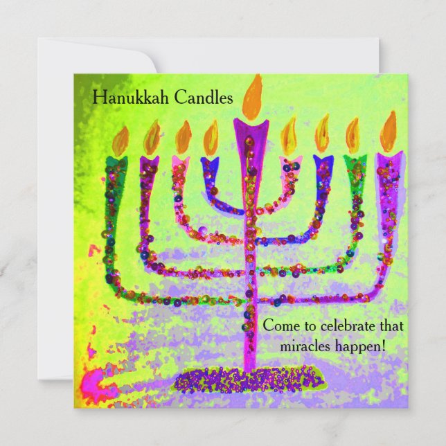 Hanukkah inbjudningar (Framsida)