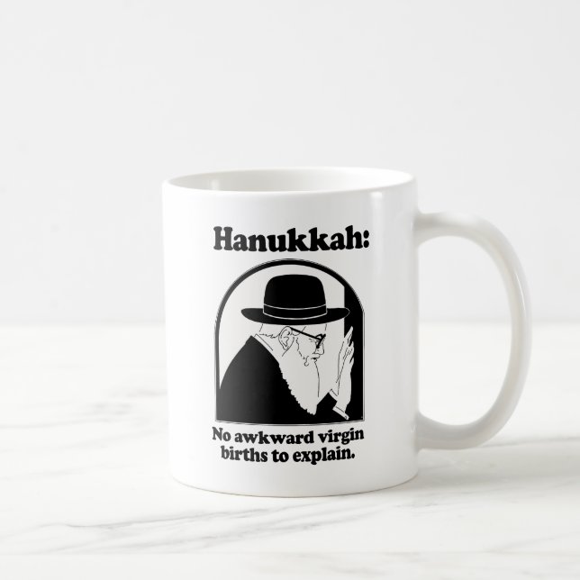 Hanukkah - inga konstiga jungfruliga födelser kaffemugg (Höger)