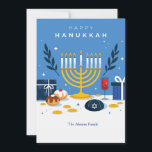 Hanukkah Inslag Greeting Card Julkort<br><div class="desc">Skicka semesterhälsningar till alla med detta festliga Hanukkah-hälsningskort. (Bild av Freepik). Kortet är enkelt att anpassa med din text, ditt teckensnitt och ditt teckensnitt färg. Inte exakt vad du är tittar för? Alla våra produkter kan vara designad anpassningsbar för att uppfylla dina behov utan kostnad för extra. Kontakta oss bara...</div>