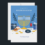 Hanukkah Inslag Greeting Card Julkort<br><div class="desc">Skicka semesterhälsningar till alla med detta festliga Hanukkah-hälsningskort. (Bild av Freepik). Kortet är enkelt att anpassa med din text, ditt teckensnitt och ditt teckensnitt färg. Inte exakt vad du är tittar för? Alla våra produkter kan vara designad anpassningsbar för att uppfylla dina behov utan kostnad för extra. Kontakta oss bara...</div>