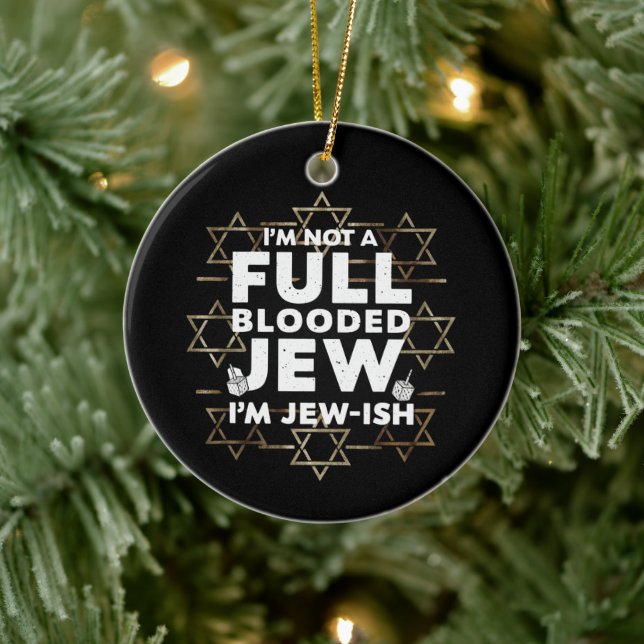 Hanukkah Inte Fullt blodad jude Chanukah Julgransprydnad Keramik (Träd)