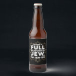 Hanukkah Inte Fullt blodad jude Chanukah Ölflaska Etikett<br><div class="desc">Hanukkah Inte Fullt blodad jude Chanukah</div>