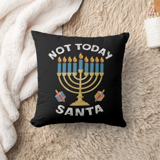 Hanukkah Inte i dag Santa Jewish Chanukah Kudde (Filt)