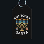 Hanukkah Inte i dag Santa Jewish Chanukah Presentetikett<br><div class="desc">Hanukkah Inte i dag Santa Jewish Chanukah</div>