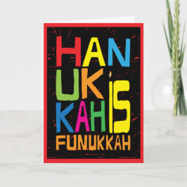 "Hanukkah is Funukkah" hälsningskort med kuvert Helgkort