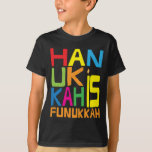 "Hanukkah is Funukkah" Kids T-Shirt. Tee<br><div class="desc">"Hanukkah is Funukkah" Kids T-Shirt. (Ta en titt på de andra alternativen för skjorta-stil för den här designen:)Ändra bakgrundsbilden av färg, om du vill! Tack för att du stannade och shoppade förbi. Mycket uppskattat! Lycklig Chanukah/Hanukkah!Stil: Barn Hanes TAGLESS® T-ShirtVänta tills du får den här tagslösa garantien på din njure. Det...</div>