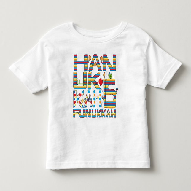 ’Hanukkah is Funukkah’ Småbarn Sweatshirt Tee (Framsida)