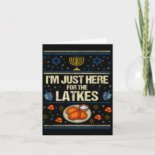 Hanukkah Jag är bara här för latkes Chanukah Hanu Kort