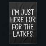 Hanukkah, jag är här för latkarna judisk kökshandduk<br><div class="desc">Hanukkah,  jag är här för latkens judiska Helgdag</div>