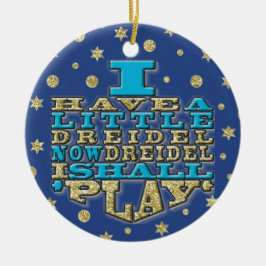 Hanukkah "Jag har lite Dreidel"/Circle Ornament