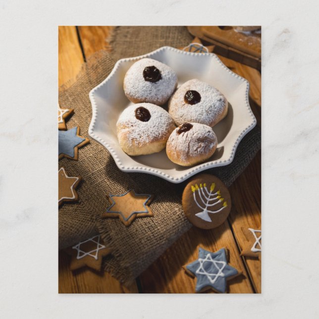 Hanukkah Jelly Donuts-vykort Vykort (Framsida)
