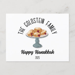 Hanukkah Jewish Chanuka Personlig Family Namn Helg Vykort