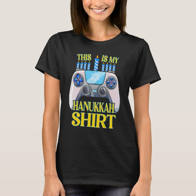 Hanukkah Jewish Christmas Boys This Is My Hanukkah T Shirt (Framsida)