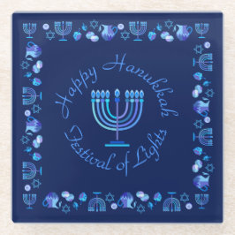 Hanukkah Jewish Helgdag Menorah Ornate Mandala