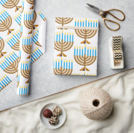 Hanukkah Jewish Menorah Hebrew Gift Presentpapper