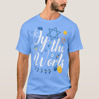 Hanukkah Jewish Menorah Oy to World Hanukkah T Shirt