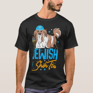 Hanukkah Jewish Shih Tzu Hund T Shirt