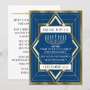 Hanukkah Jewish Tillfälle Inbjudningar