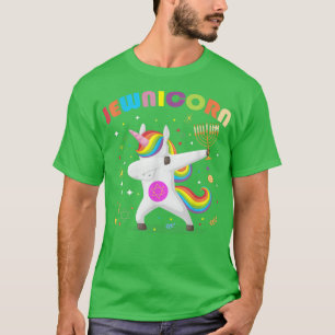 Hanukkah Jewnicorn Unicorn Dabbing Chanukah Jewish T Shirt