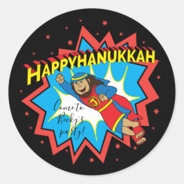 Hanukkah Judah Maccabee Chanukah Round Runt Klistermärke