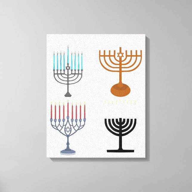 Hanukkah Judaism Jew Religion Canvastryck (Framsida)