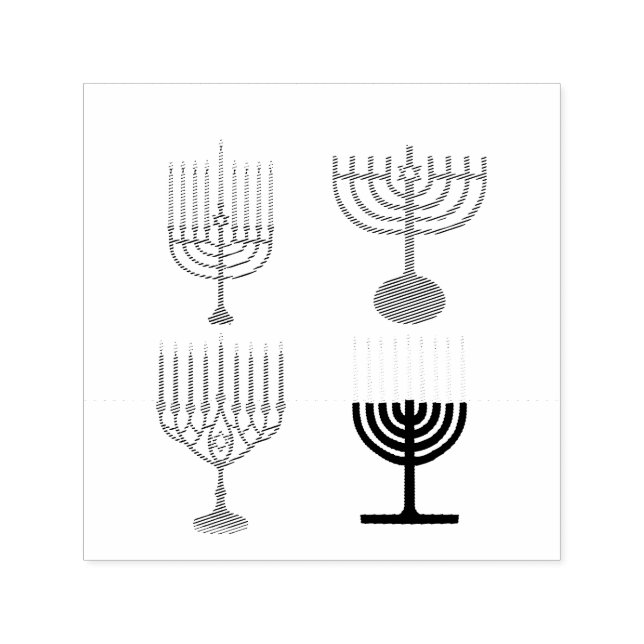 Hanukkah Judaism Jew Religion Självfärgande Stämpel (Design)