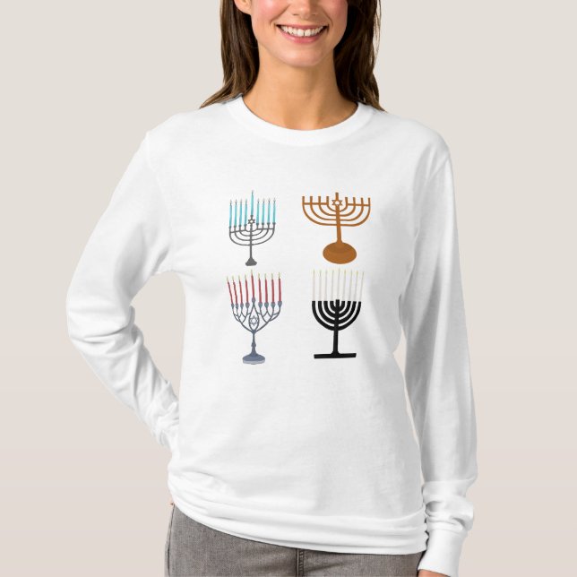 Hanukkah Judaism Jew Religion T Shirt (Framsida)