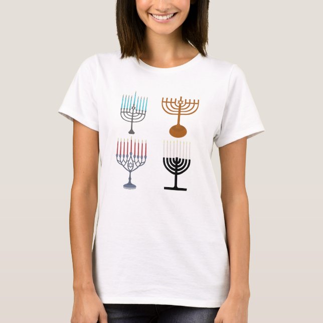Hanukkah Judaism Jew Religion T Shirt (Framsida)