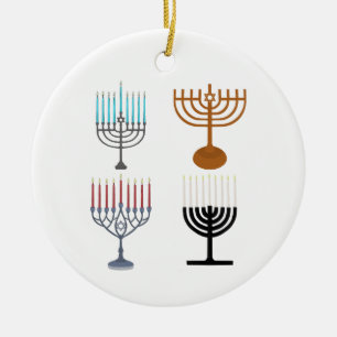 Hanukkah judendom jude religion julgransprydnad keramik