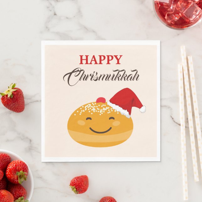 Hanukkah judisk högtid - Glad Chrismukkah  Pappersservett (Insitu)