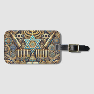 Hanukkah Judisk Menorah Hebreiska Bagagebricka