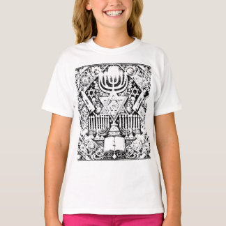Hanukkah Judisk Menorah Hebreiska T Shirt
