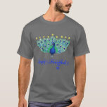 Hanukkah jul Peacock Menorah Chanukah Jewish T Shirt<br><div class="desc">Hanukkah jul Peacock Menorah Chanukah Jewish</div>