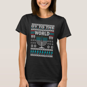 Hanukkah-julen Ugly Sweater Oy till World 3 T Shirt