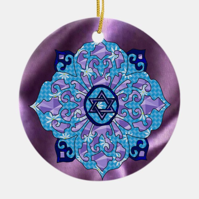 Hanukkah Julgransprydnad Keramik (Framsidan)