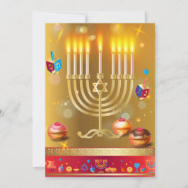 Hanukkah Julhälsningar vackert judiskt kort