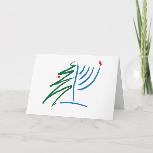 Hanukkah/julkort Helgkort (Framsida)