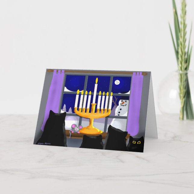 Hanukkah julkort helgkort (Framsida)