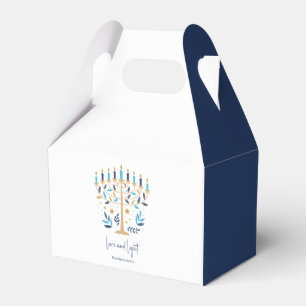Hanukkah Kärlek & Light Blommigt Menorah Presentaskar
