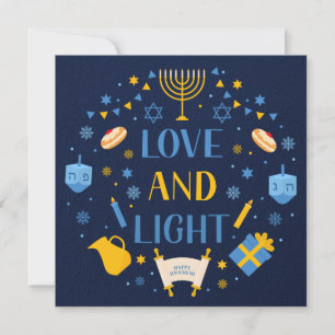 Hanukkah Kärlek och lätt hälsningskort Anteckningskort