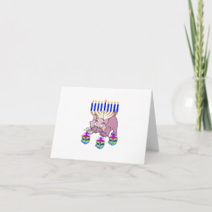 Hanukkah Kattunge Helgkort