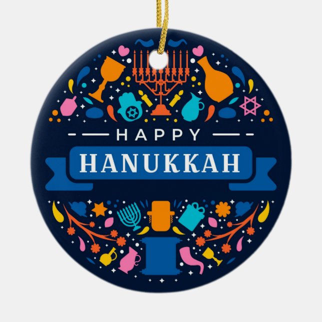 Hanukkah Keramisk Ornament (Framsidan)