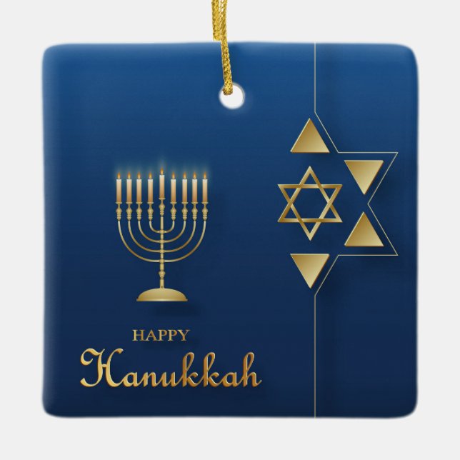 Hanukkah Keramisk Ornament (Framsida)