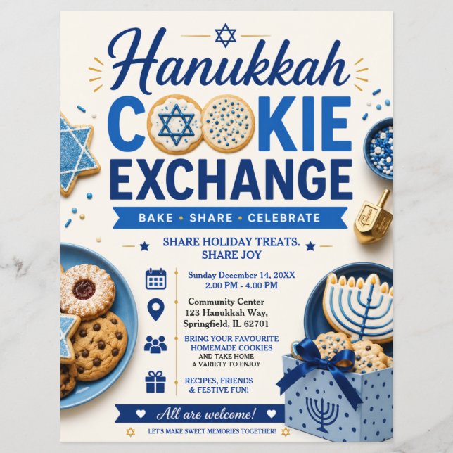 Hanukkah-kokväxling Flyer (Framsidan)