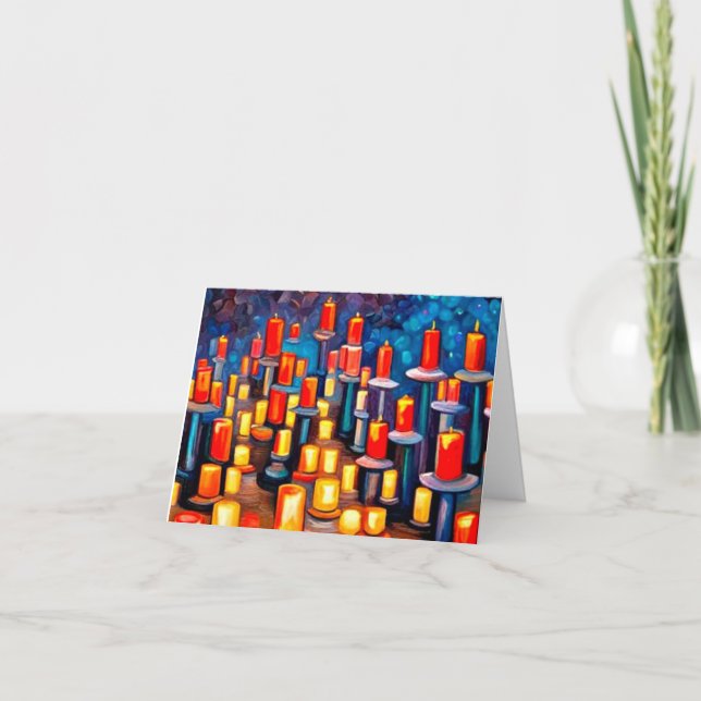 Hanukkah-kort 5 helgkort (Framsida)
