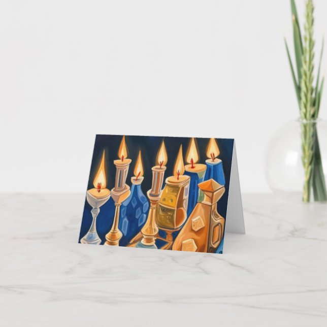 Hanukkah-kort 7 helgkort (Framsida)