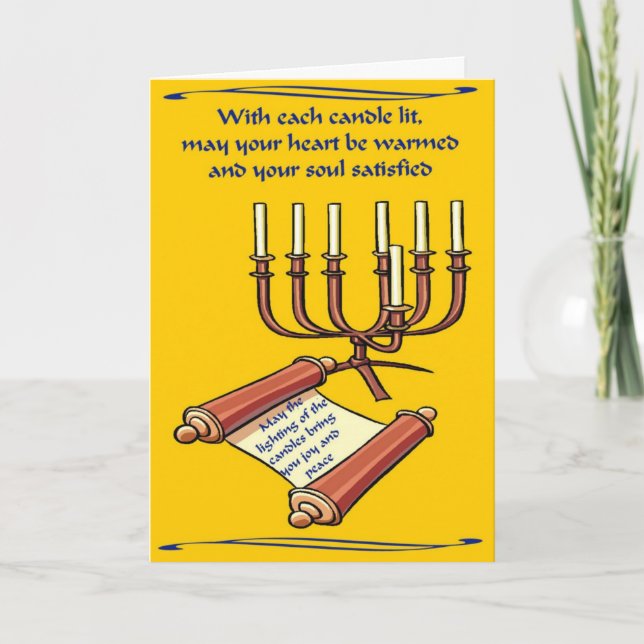 Hanukkah-kort Helgkort (Framsida)