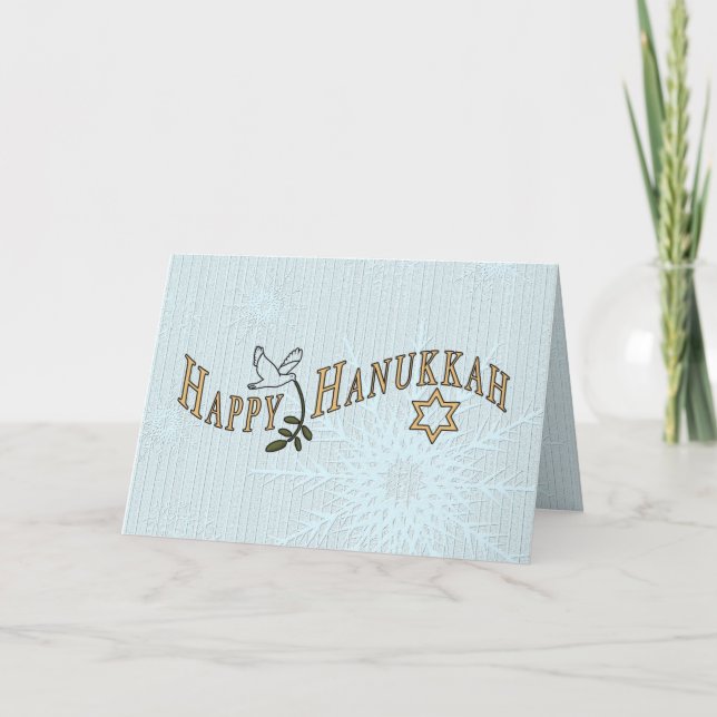 Hanukkah-kort - Lägg till eget ord inuti Helgkort (Framsida)