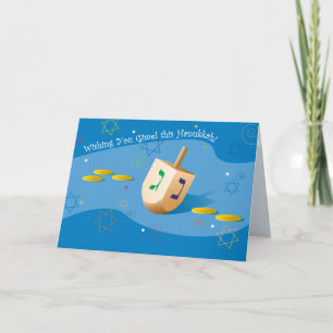 Hanukkah kort med Dreidel