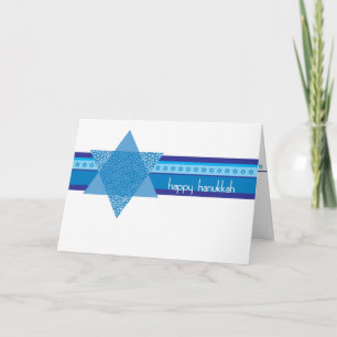 Hanukkah kort med judiska stjärnor